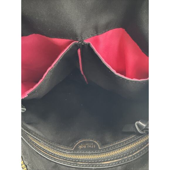 The Sak Collective Ladera Black Soft Leather Bag W/Tassel Crossbody A5 Hobo EUC - Picture 11 of 11